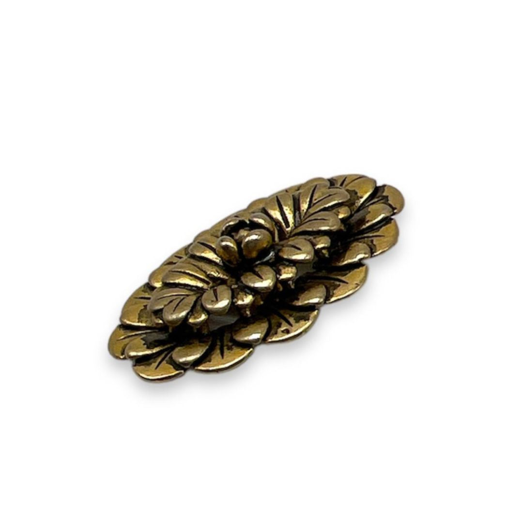 Oval Flower Button- Art. B173 - Gafforelli Srl metal buttons