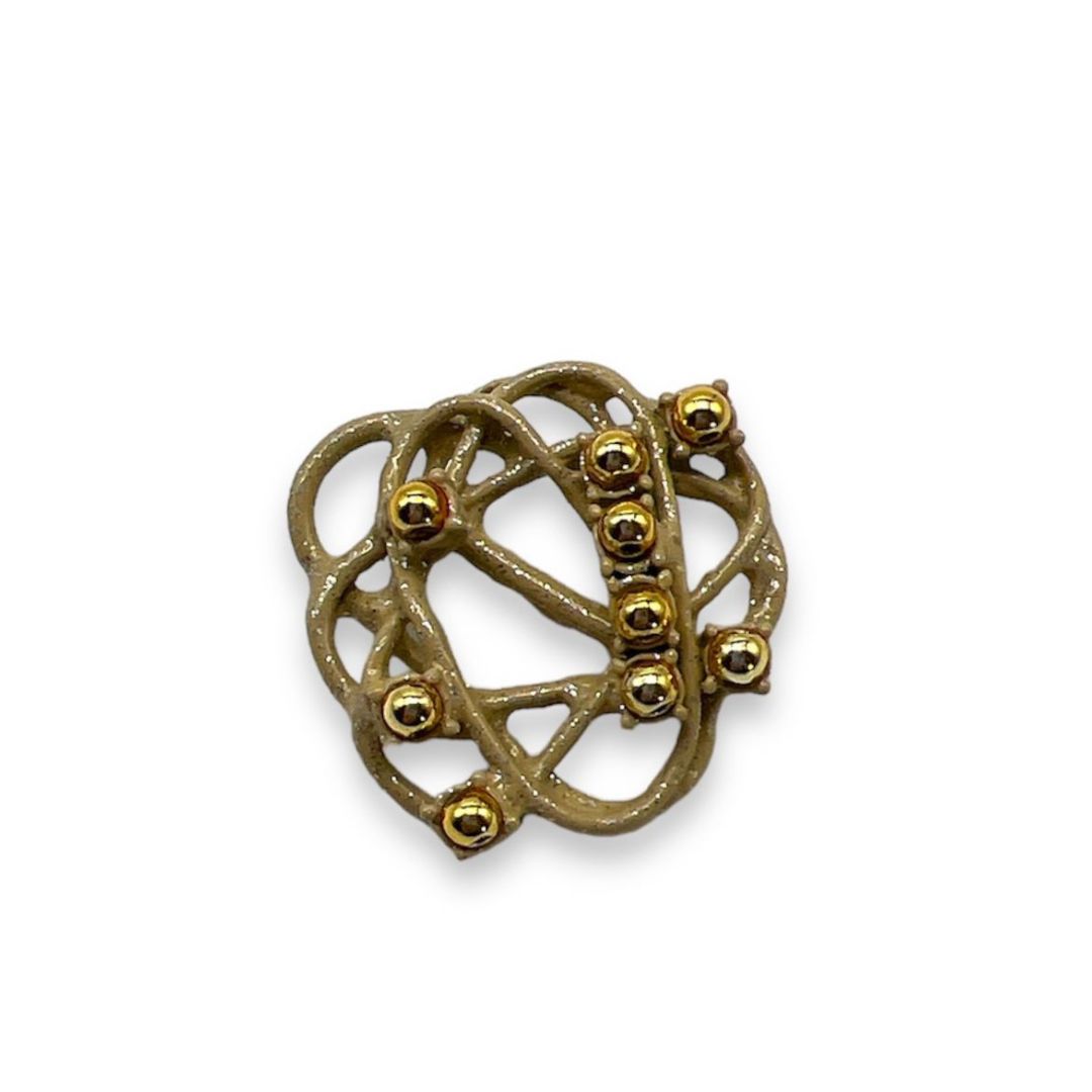 Modern Button Woven with Beads- Art. B188 - Gafforelli Srl