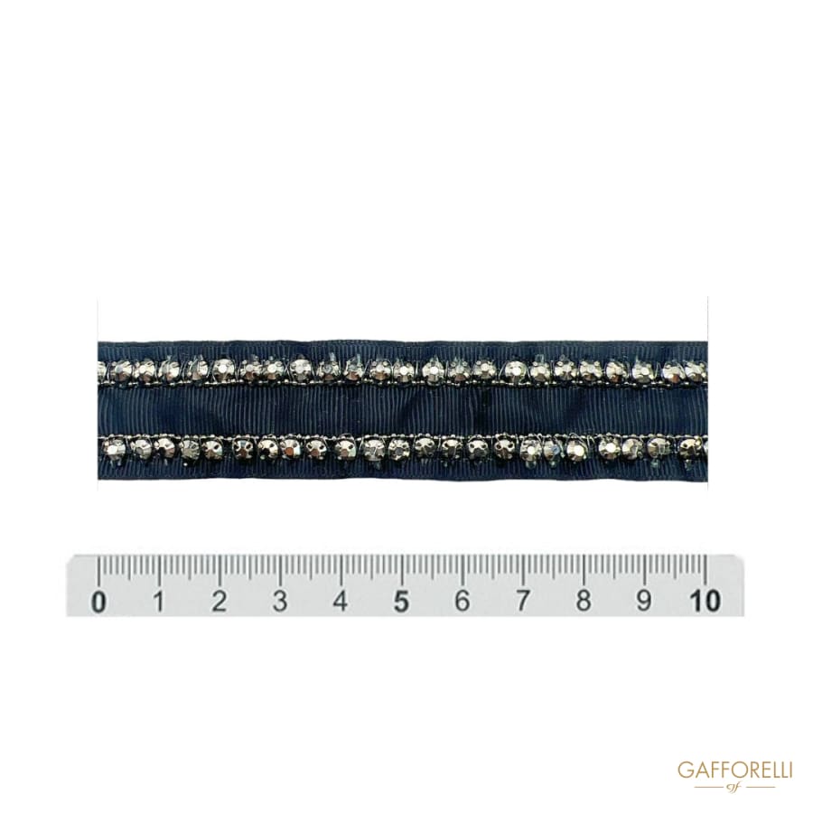 Trimmings with Rhinestones and Chain H164 - Gafforelli Srl