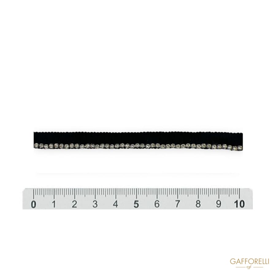 Ribbon Trimmings with Rhinestone Chain H167 - Gafforelli