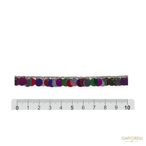 Rhinestone Chain With Colored Sequins H177 - Gafforelli Srl
