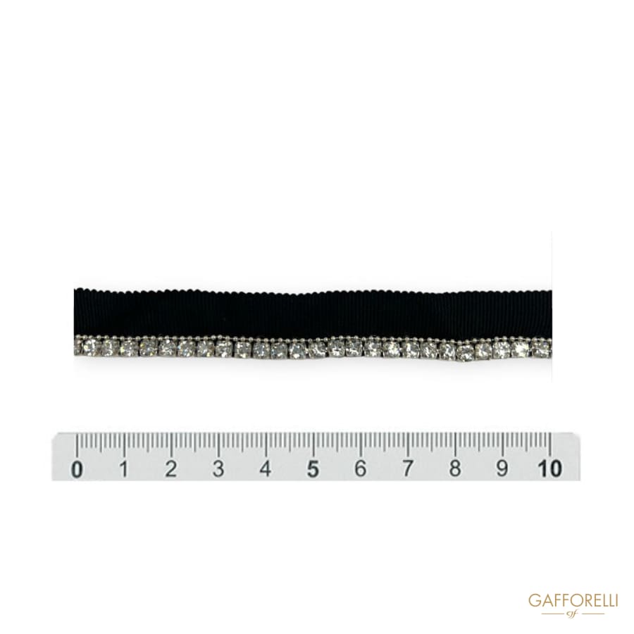 Ribbon Trimmings with Rhinestone Chain H306 Gafforelli Srl