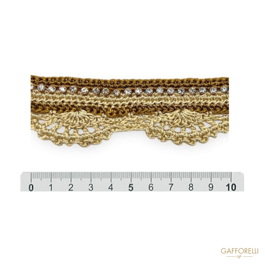 Trimmings Embroidered with Rhinestones H399 - Gafforelli