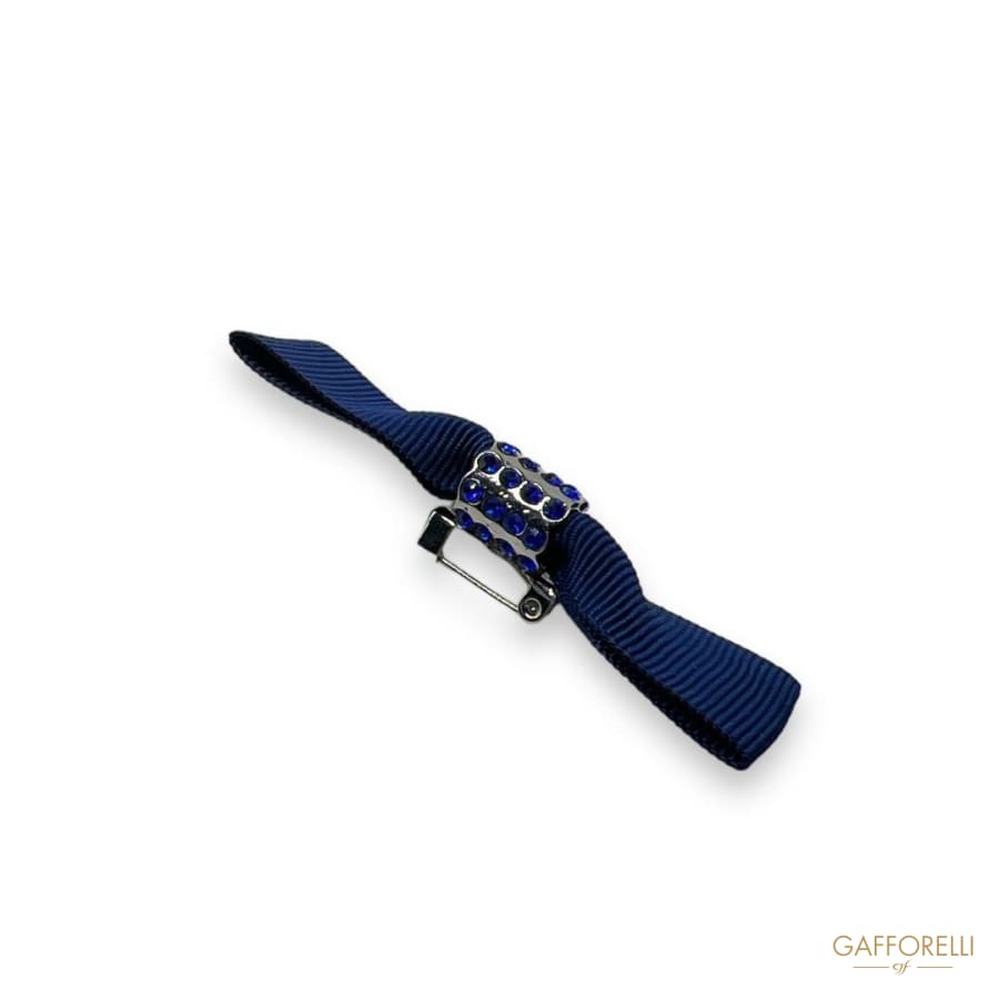 Bow Brooch with Rhinestones U116/mod - Gafforelli Srl Pin