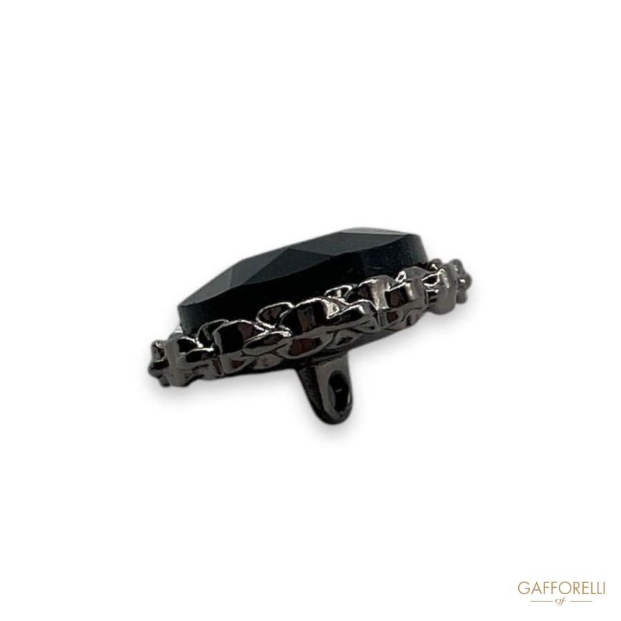 Button with Central Stone U603 - Gafforelli Srl BUTTONS