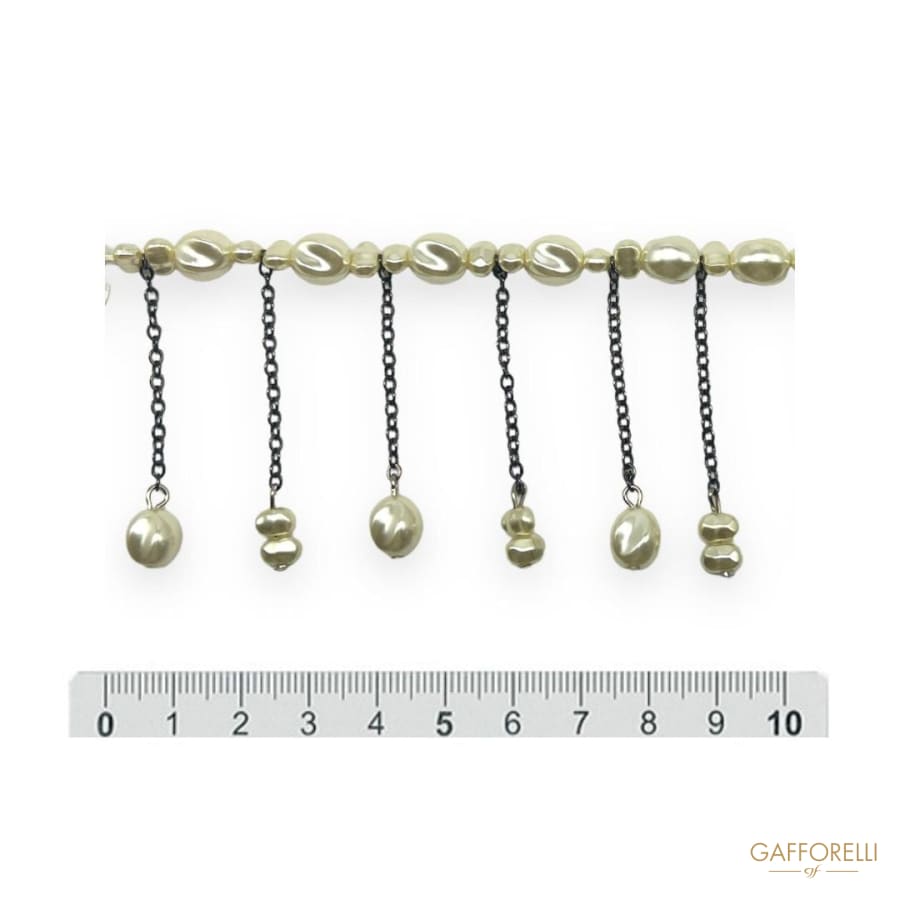 Chain of Hanging Pearls A457 - Gafforelli Srl rhinestones