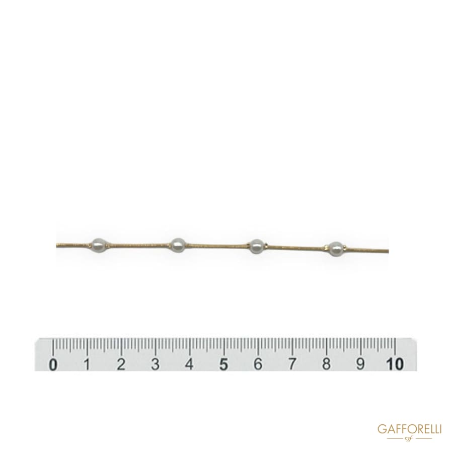 Chain with Pearls E241 - Gafforelli Srl rhinestones chains