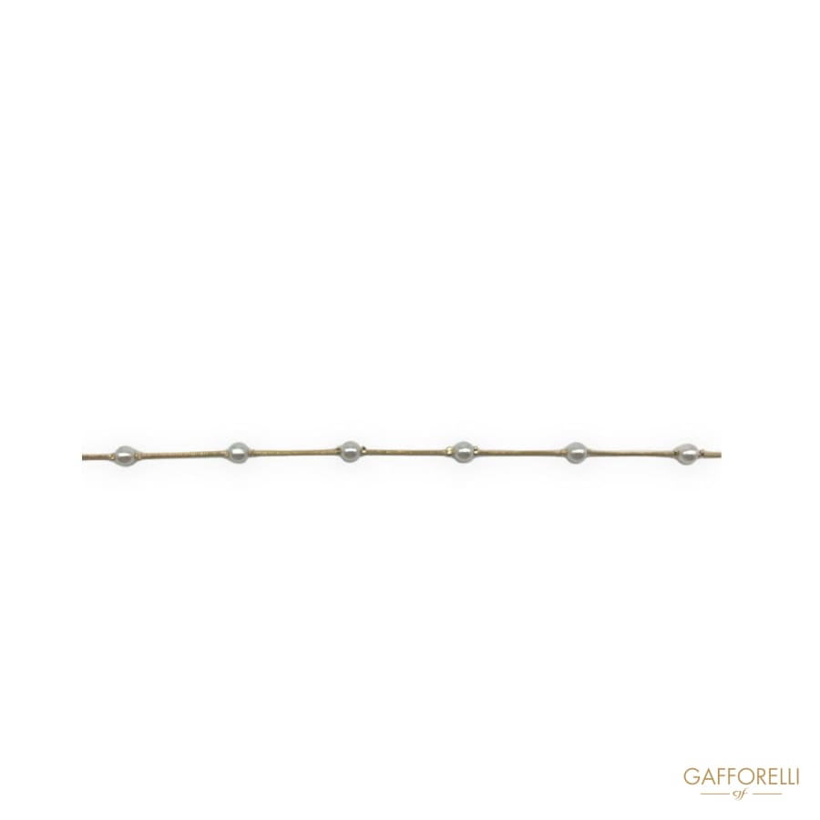 Chain with Pearls E241 - Gafforelli Srl rhinestones chains
