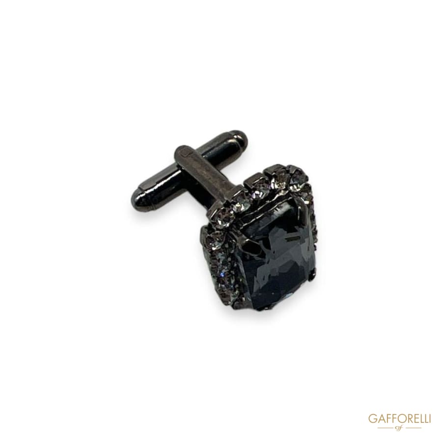 Jewel Cufflink with Rhinestones U45 Gem - Gafforelli Srl