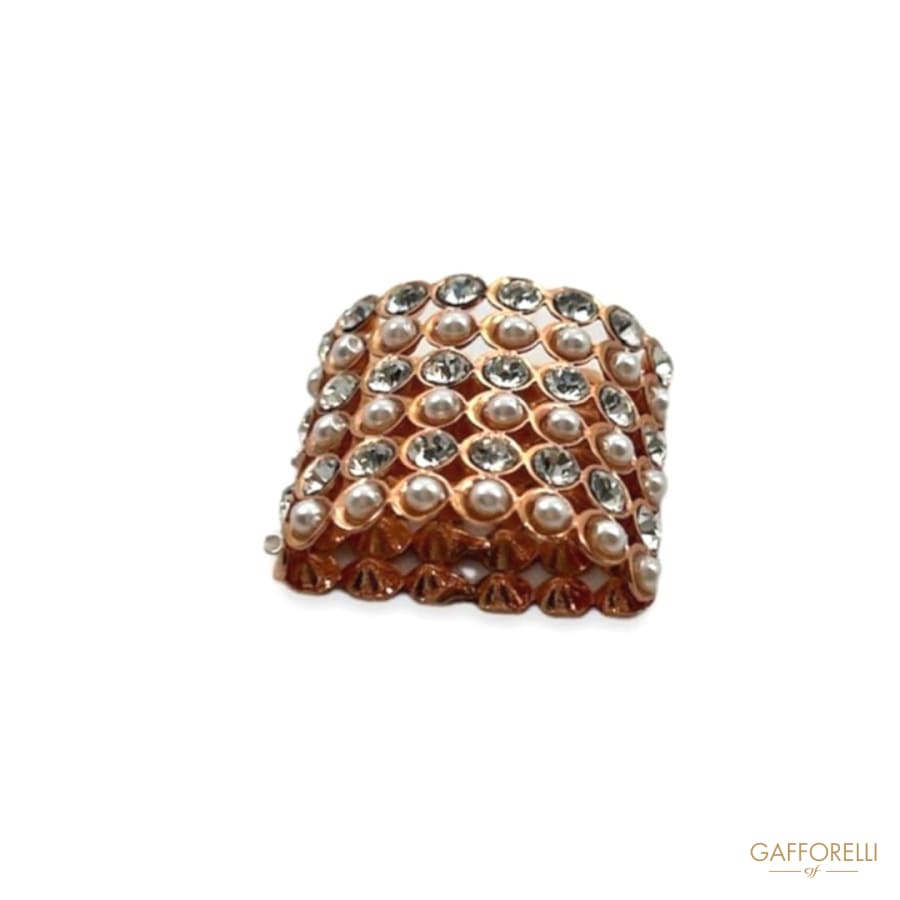Loop with Rhinestones and Pearls - Art. A656 - Gafforelli