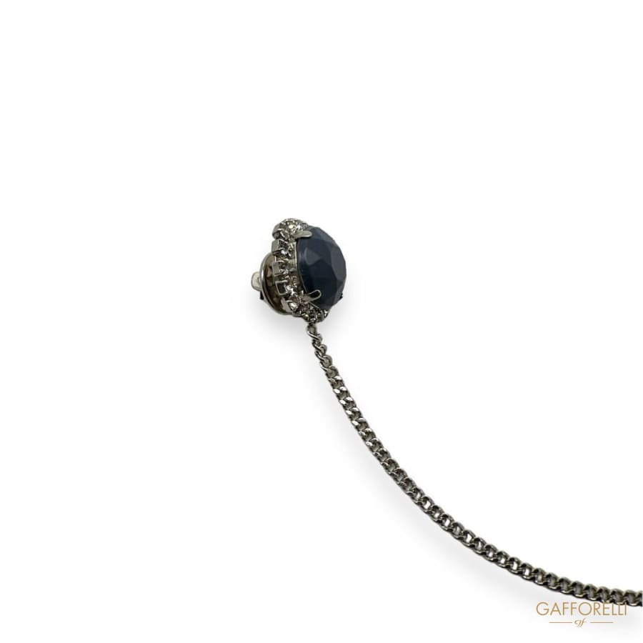 Men’s Pendant Brooch with Stones and Rhinestones U376