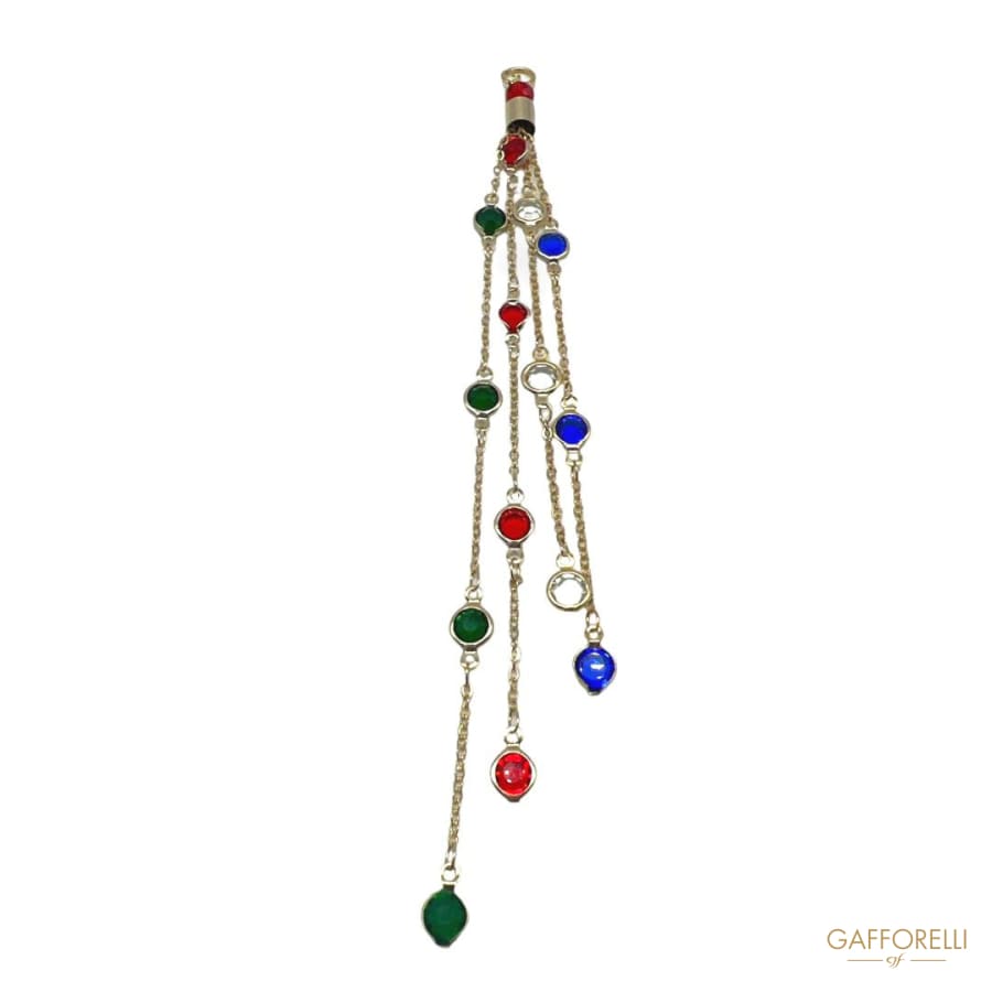 Metal Tassel with Colored Details A529 - Gafforelli Srl