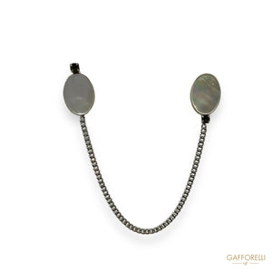 Oval Mother-of-pearl Pendant Brooch U396 - Gafforelli Srl