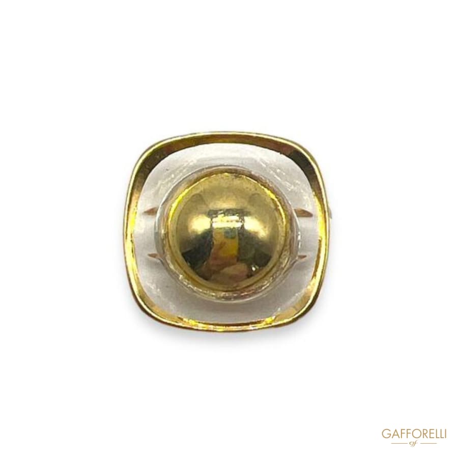 Polyester Button with Gold Detail- Art. D383 - Gafforelli
