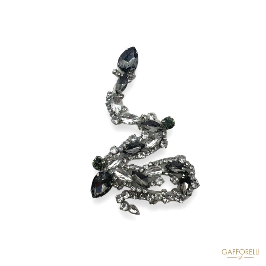 Thermoadhesive with Stones in the Shape of a Snake- Art.
