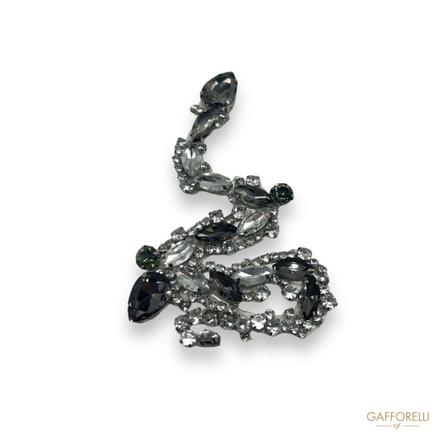Thermoadhesive with Stones in the Shape of a Snake- Art.