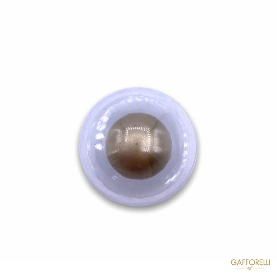 Transparent Polyester Button with the Entire Detail in Gold