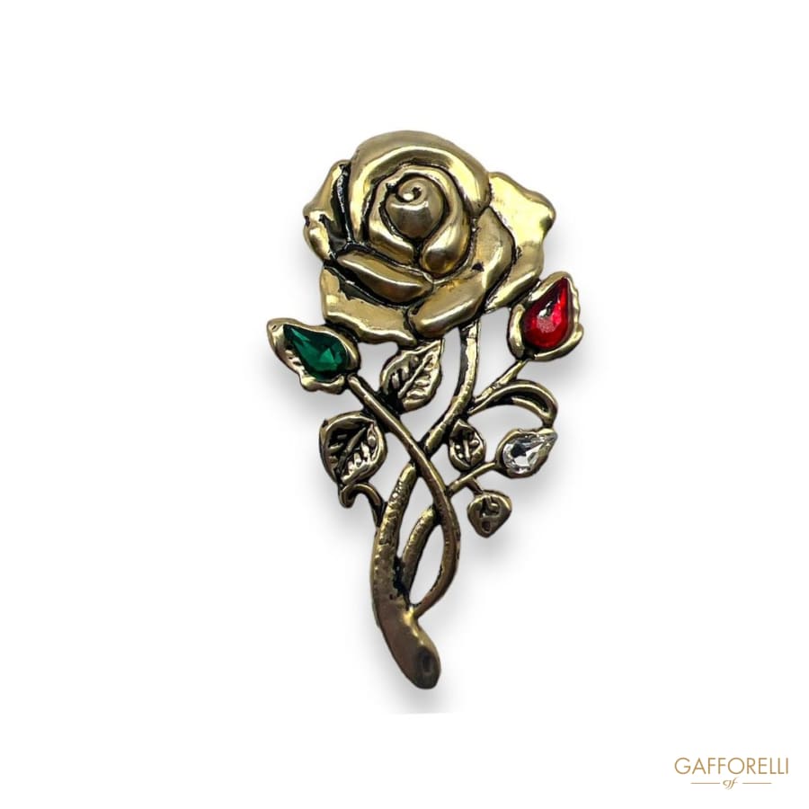 Tricolor Rose Brooch- Art. A530 - Gafforelli Srl brooches