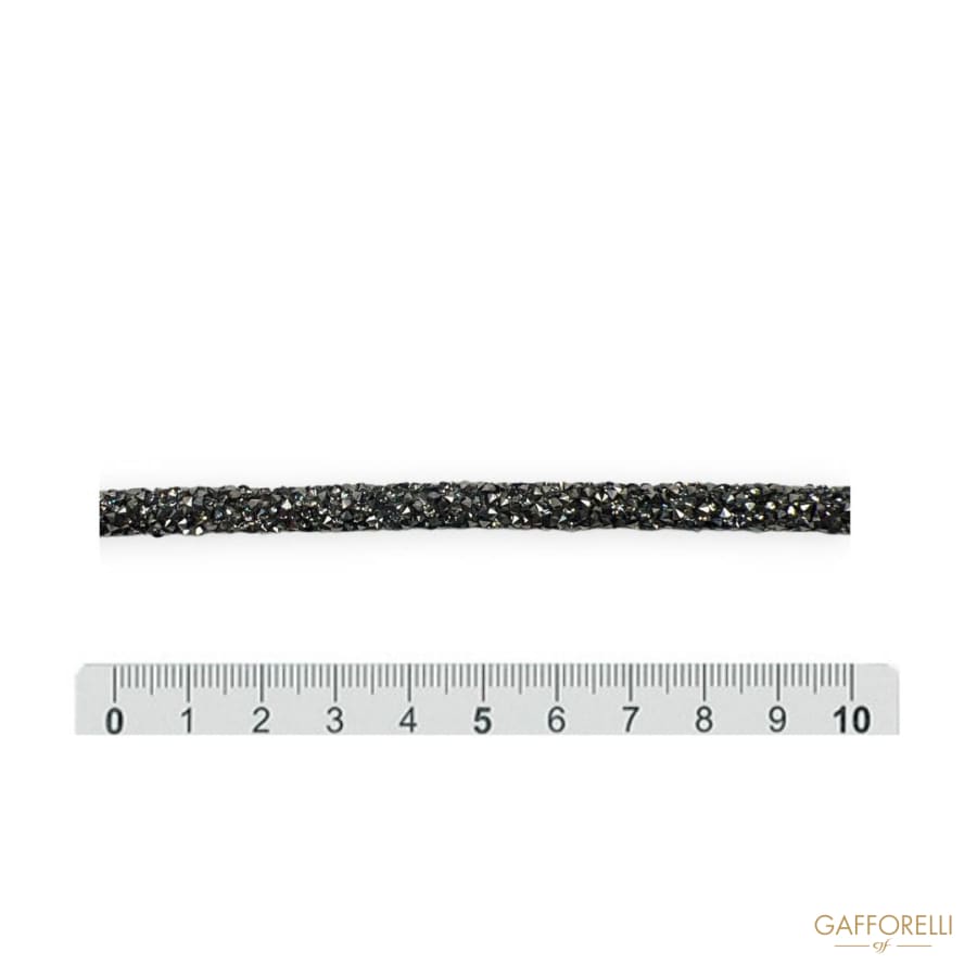 Tubular with Wavy Rhinestones H453 - Gafforelli Srl