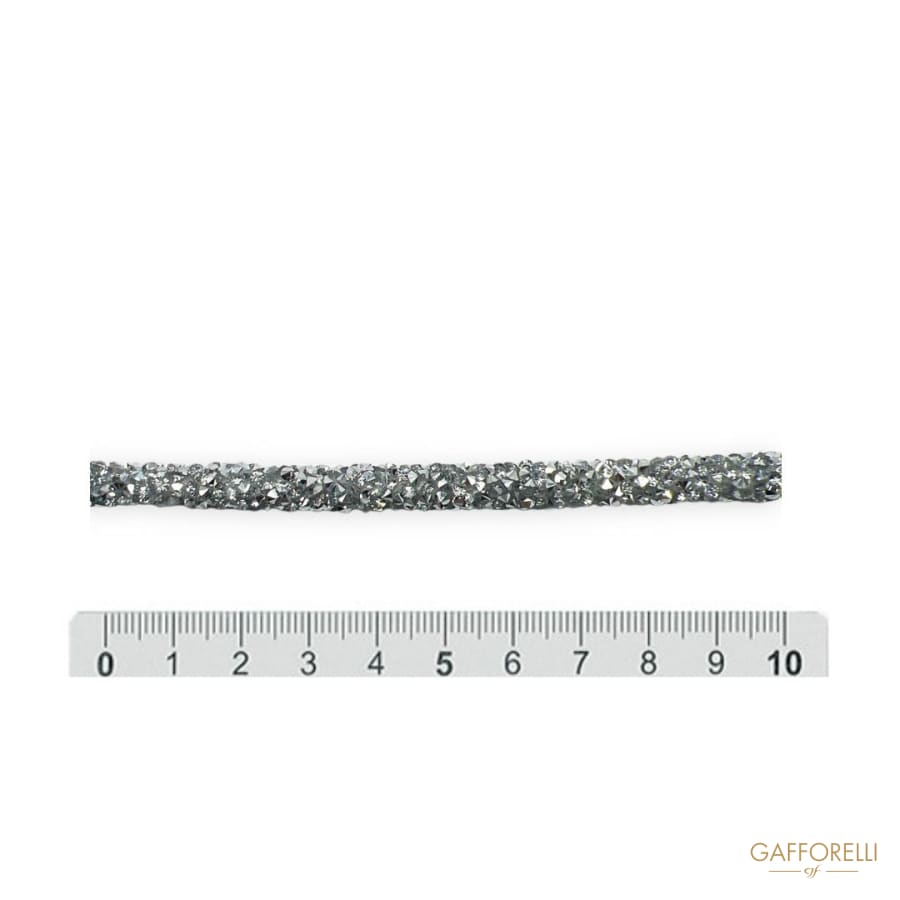 Tubular with Wavy Rhinestones H453 - Gafforelli Srl