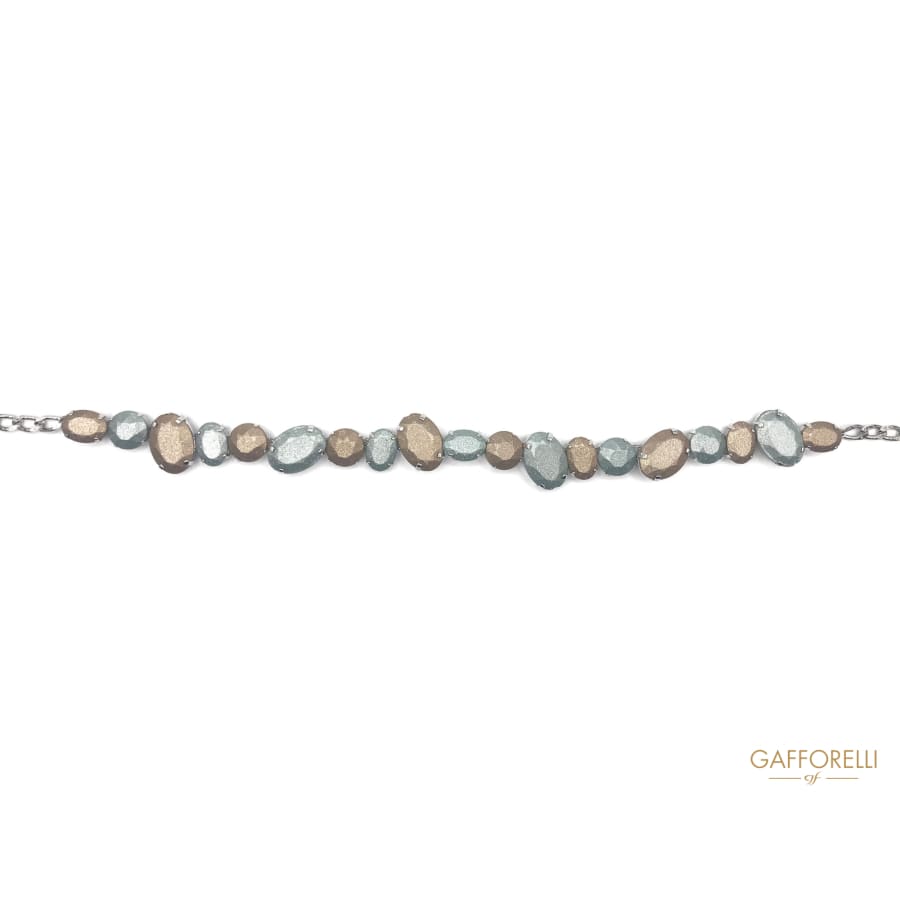 Belt with Bicolor Stones 95 Cm - C224 Gafforelli Srl