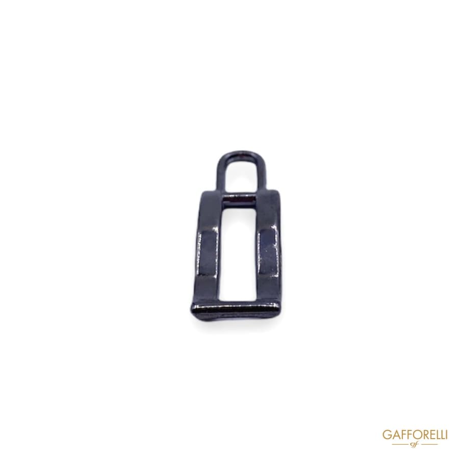 Classic Wavy Zip Puller with Gunmetal Open Center 2052