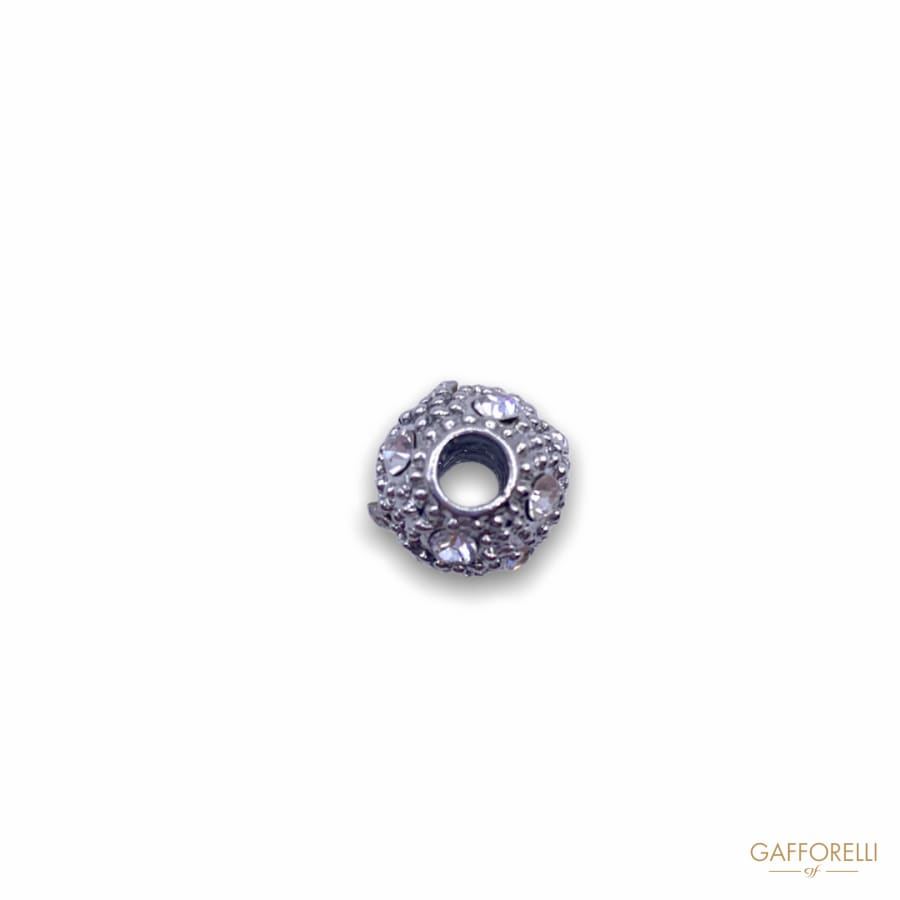 Elegant Cord End Little Ball Shaped with Rhinestones 5700