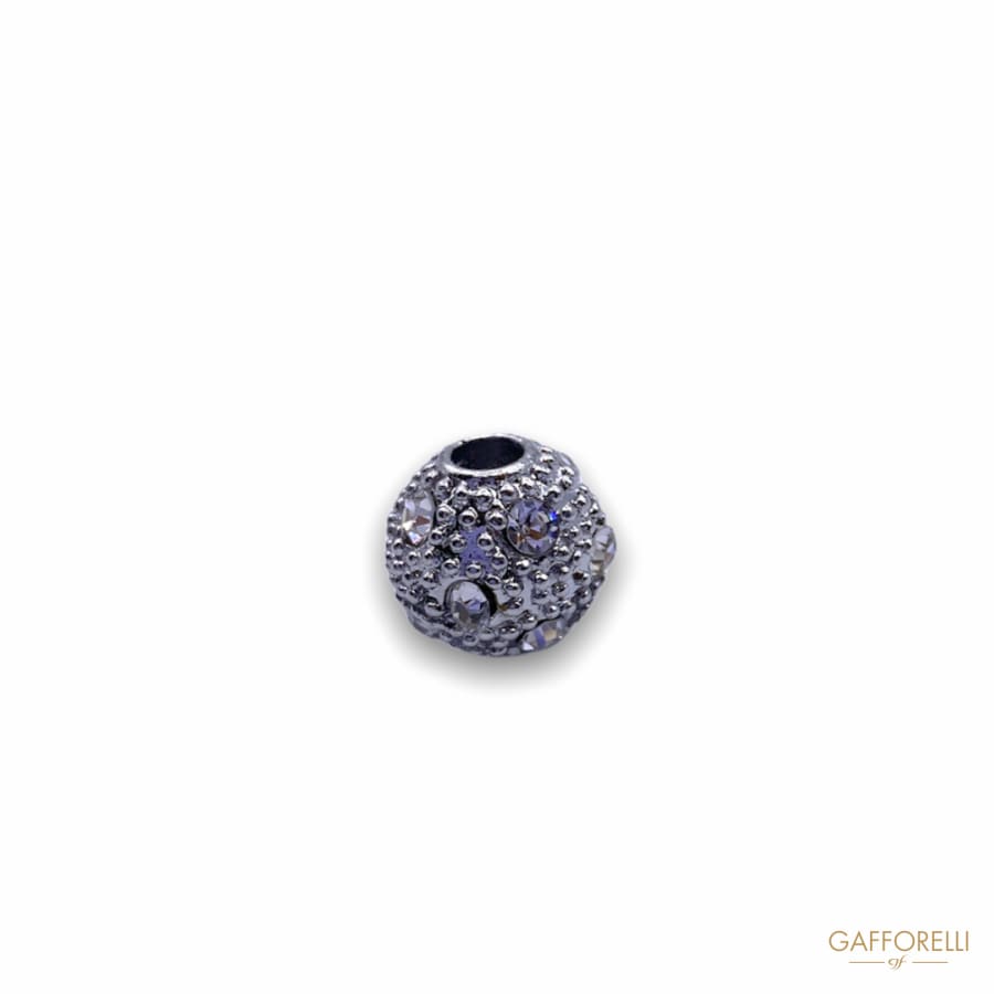 Elegant Cord End Little Ball Shaped with Rhinestones 5700