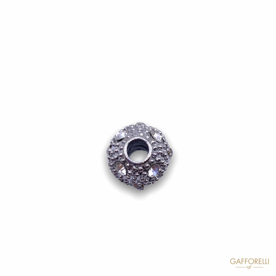 Elegant Cord End Little Ball Shaped with Rhinestones 5700