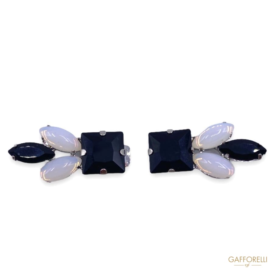 Elegant Hook with Shiny and Matte Stones A455 - Gafforelli