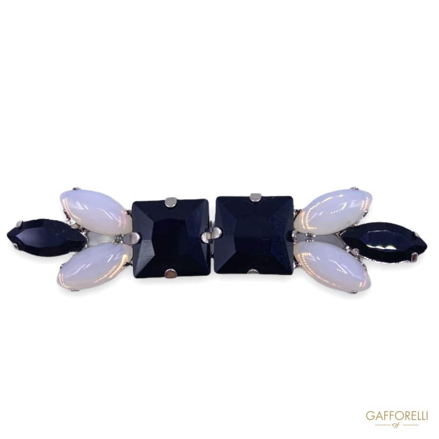 Elegant Hook with Shiny and Matte Stones A455 - Gafforelli