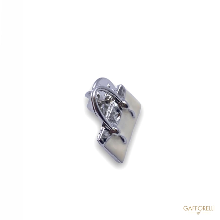 Enameled Metal Bag Pin with Butterfly Closure E156 b
