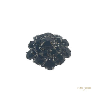 Flower Button A591 - Gafforelli Srl rhinestone clothing