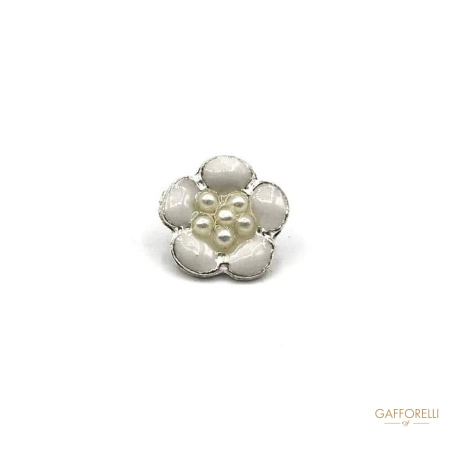 Flower Button with Central Small Pearls - Art. A188 shirt