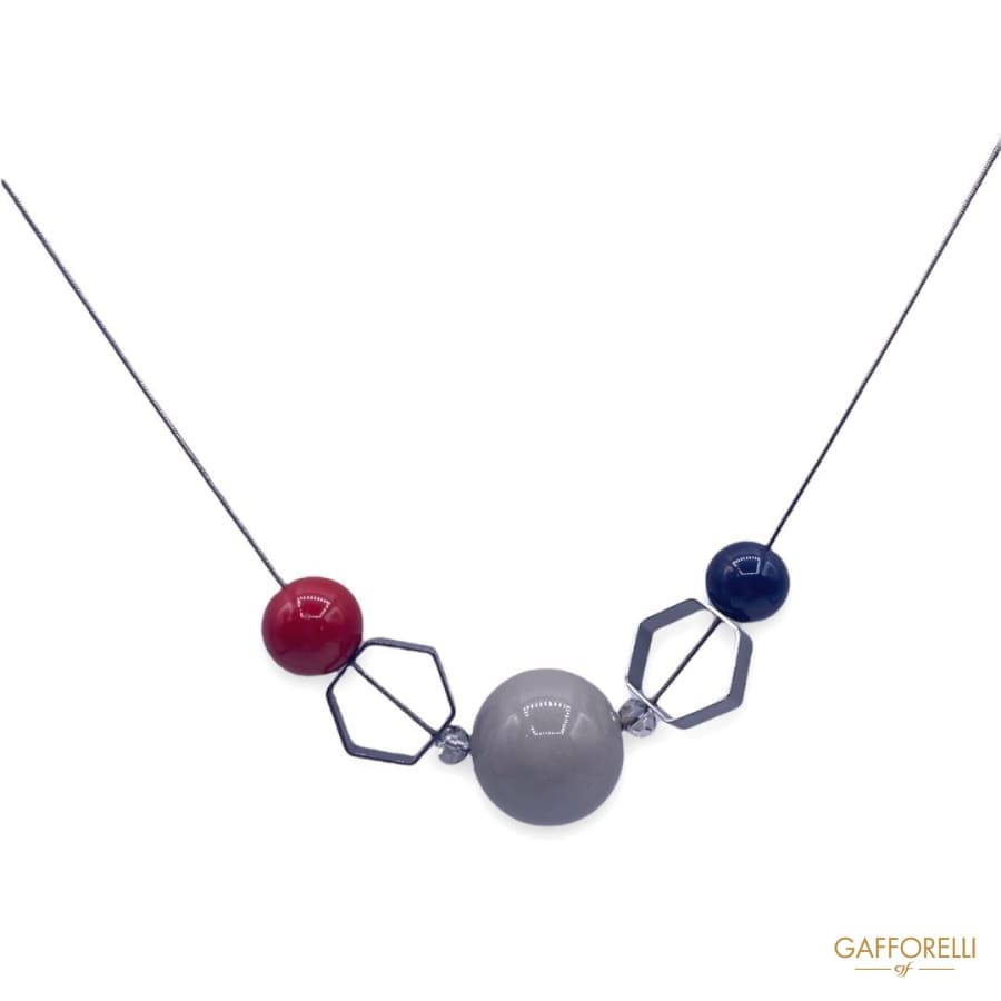 Geometric Necklace with Metal Wire C292 - Gafforelli Srl