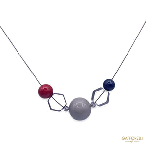 Geometric Necklace With Metal Wire (100pz) C292 - Gafforelli