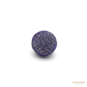 Glitter Fabric Button - Art. H137 polyester