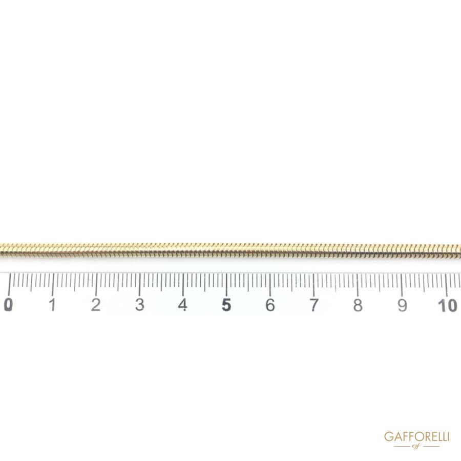 Gold Brass Round Wire Snake Chain - Art. 0824 brass chains
