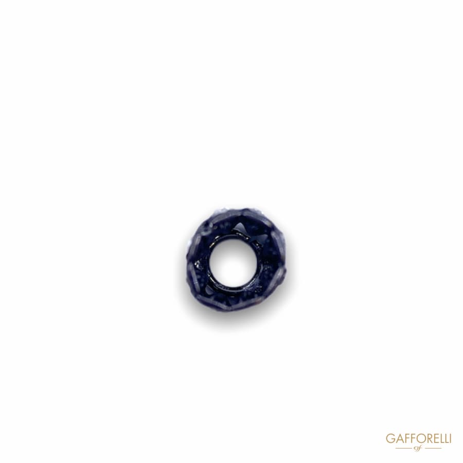 Gun Metal Knot Clip Covered with Rhinestones 3867 Fer