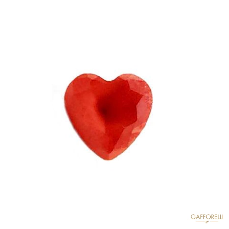 Heart Buttons with Back Side Painted - Art. 9114 glass