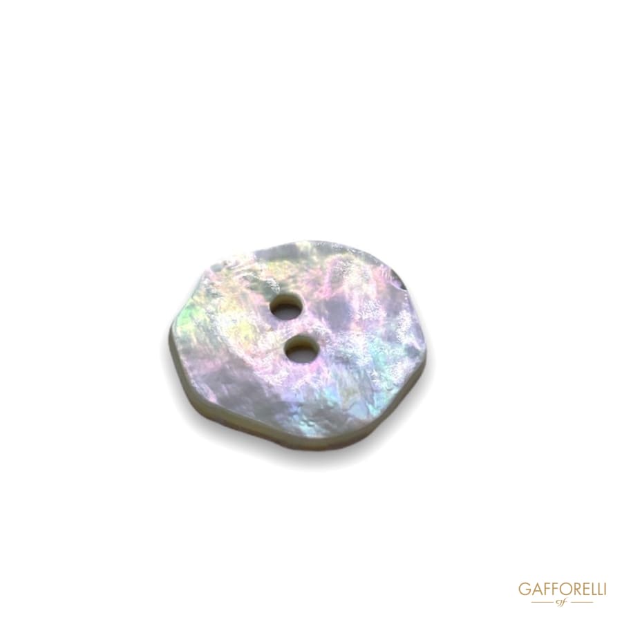 Irregular Two-hole Akoya Mop Button 846 - Gafforelli Srl