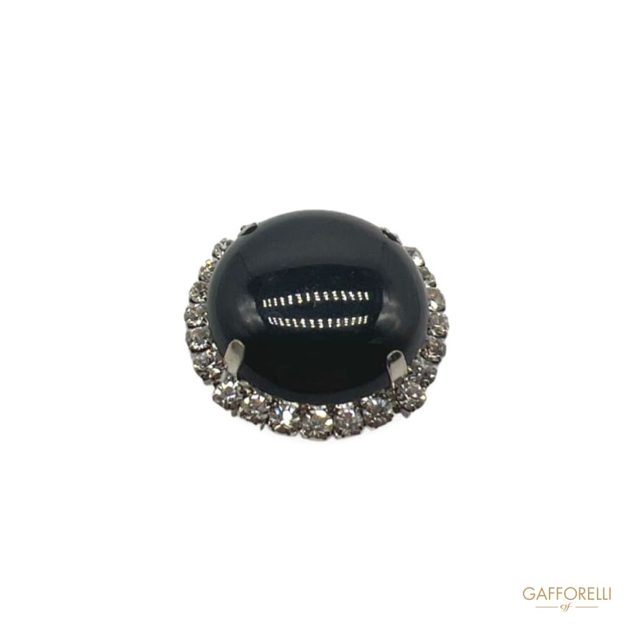Jewel Button with Rhinestones A524 - Gafforelli Srl