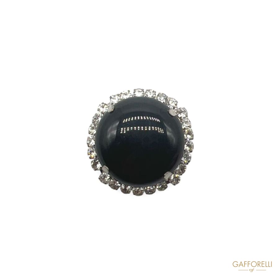 Jewel Button with Rhinestones A524 - Gafforelli Srl