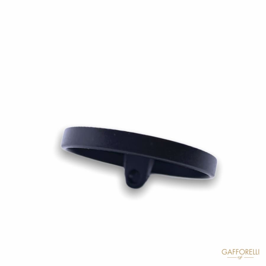 Matte Black Metal Button with Gold Edge B131 - Gafforelli