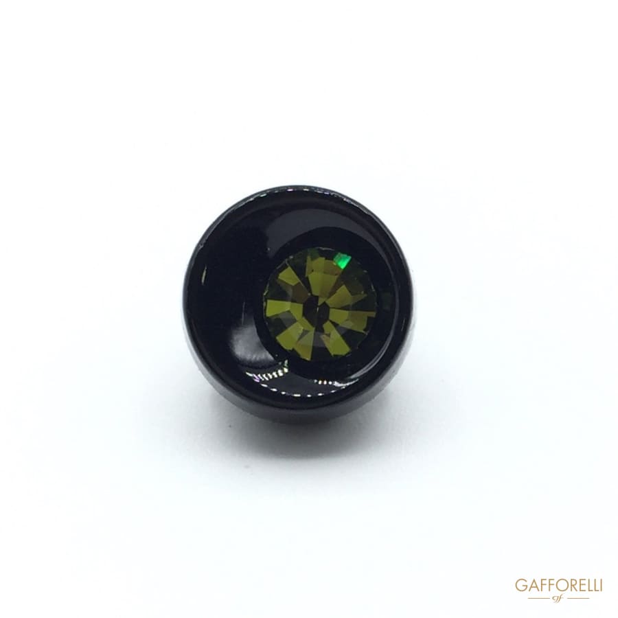 Metal Buttons with Thickness and Iridescent Rhinestone