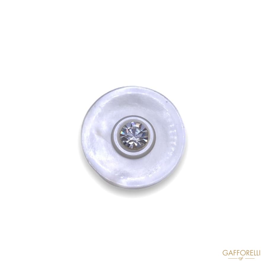 Mother of Pearl Button with Central Swarovski 896