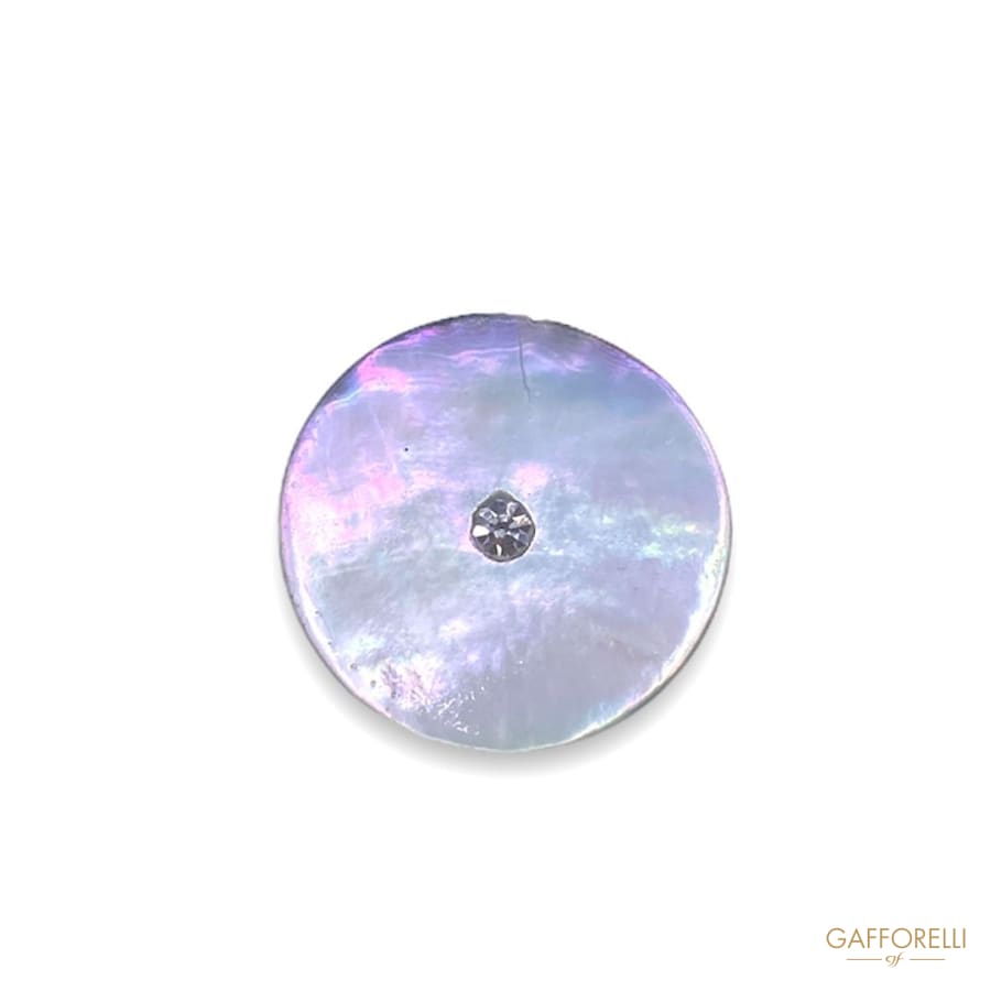 Mother of Pearl Button with Central Swarovski G112