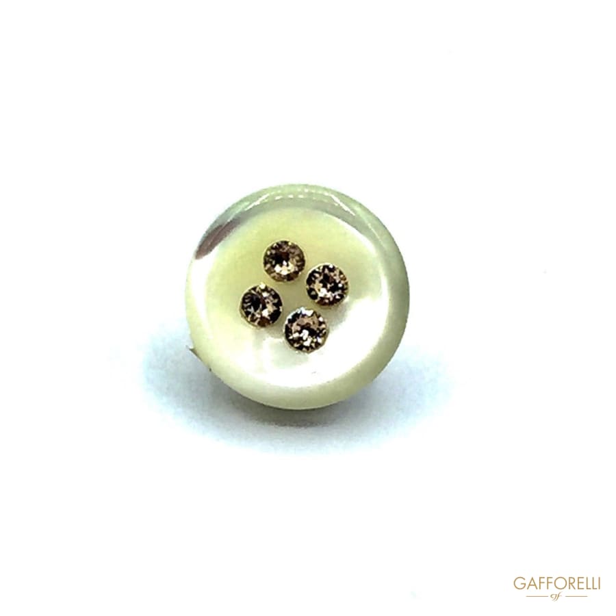 Mother of Pearl Buttons with Micro Rhinestones - Art. 988