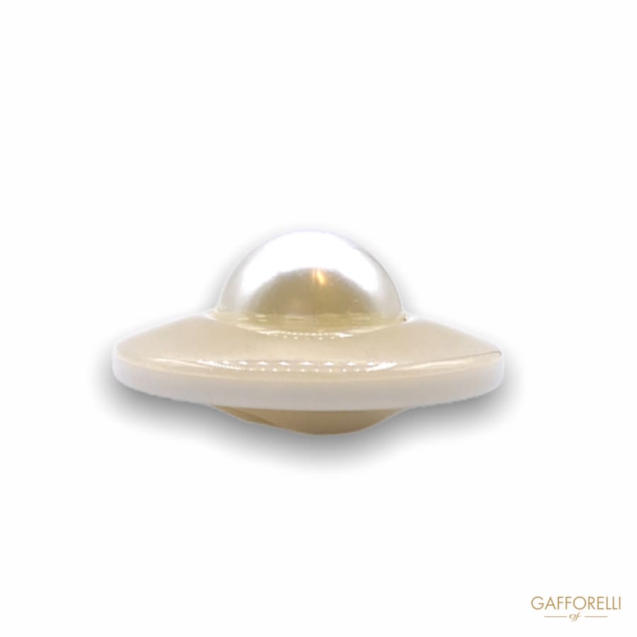 Polished Polyester Buttons with Central Pearl D318