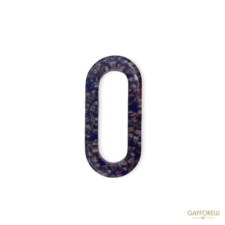 Polyester Ring with Floral Motif Effect 6925 - Gafforelli